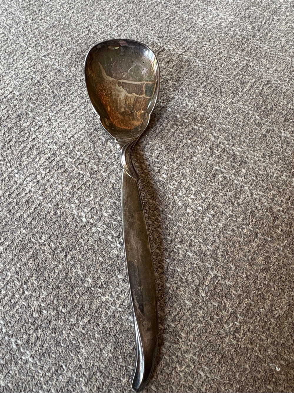 ROGERS BROS. Silver Plate Ornate Small Serving Nut Condiment Spoon